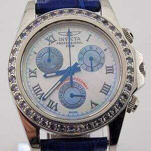 [RARE] Invicta Womens Diamond Speedway 2159 w/Leather Band